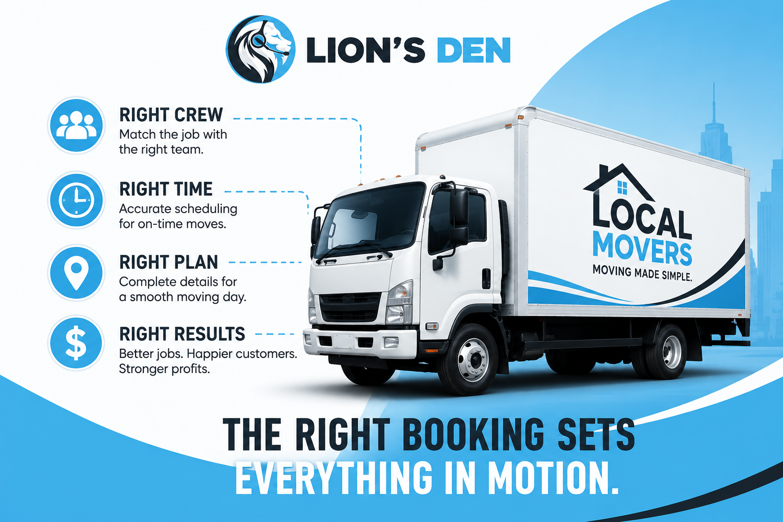 The right booking sets everything in motion — right crew, right time, right plan, right results.